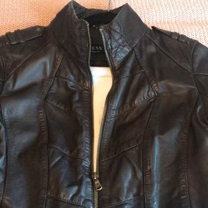 Leather motorcycle jacket